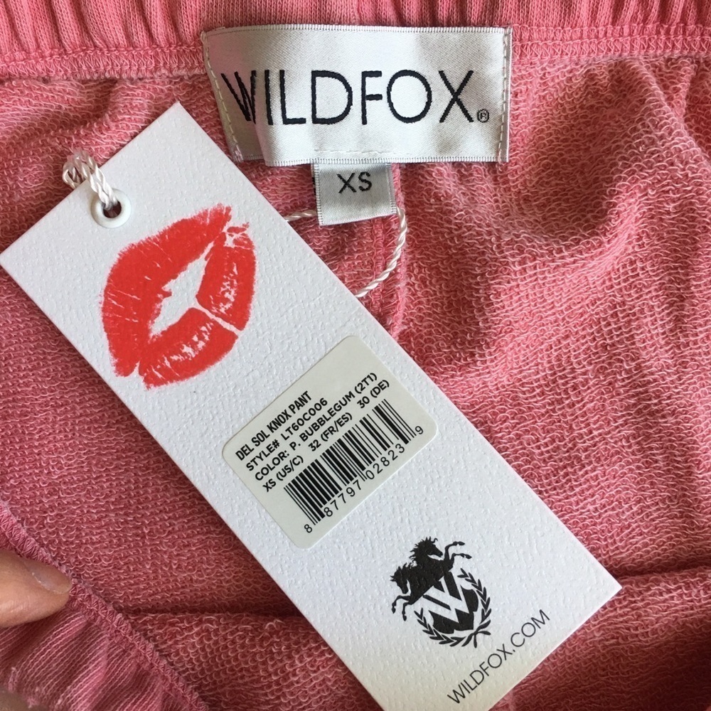 Wildfox “Del Sol Knox Pant” Sunshine Joggers, Bubblegum Pink, Yellow, Size XS - Picture 8 of 17